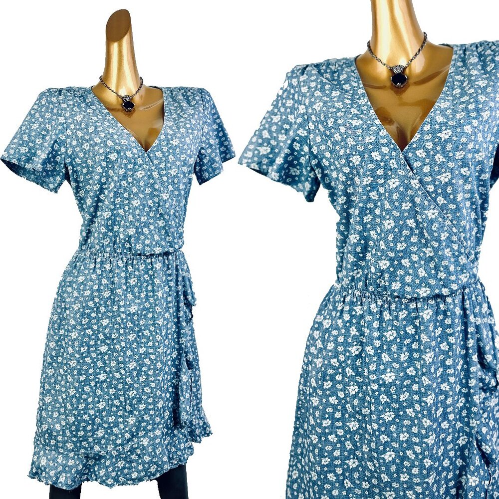 Vintage 90s floral grunge dress boho cottagecore prairie mini sundress